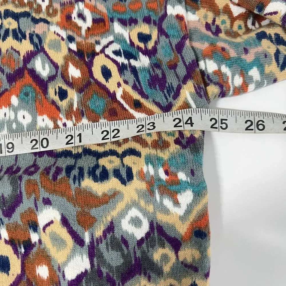 Tyler Boe Dolman Sleeve Sweater Cotton Cashmere Blend Size Small Geometric Aztec